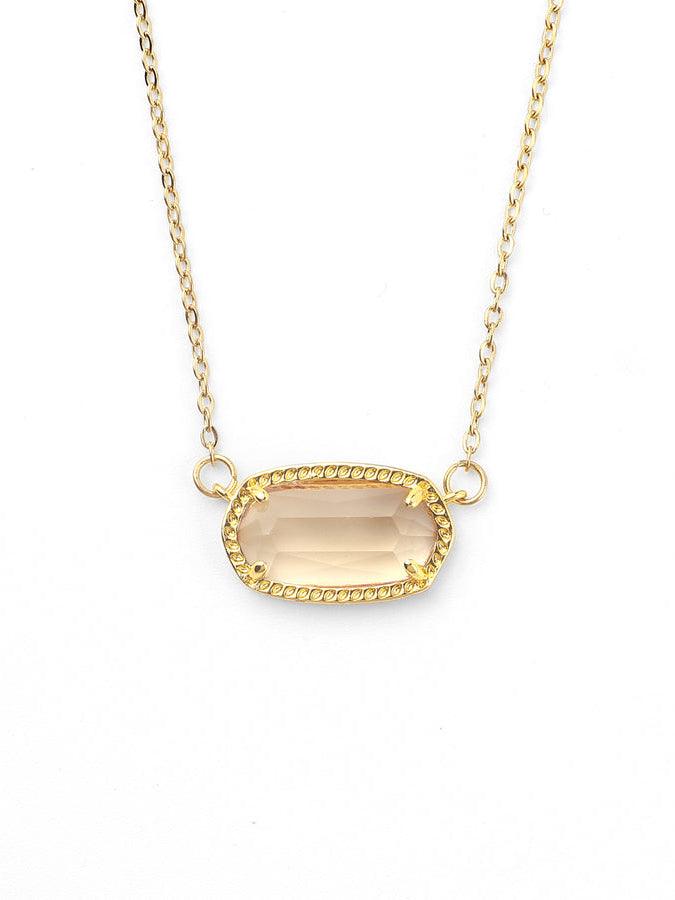 Collar colgante ovalado con piedra de nacimiento
