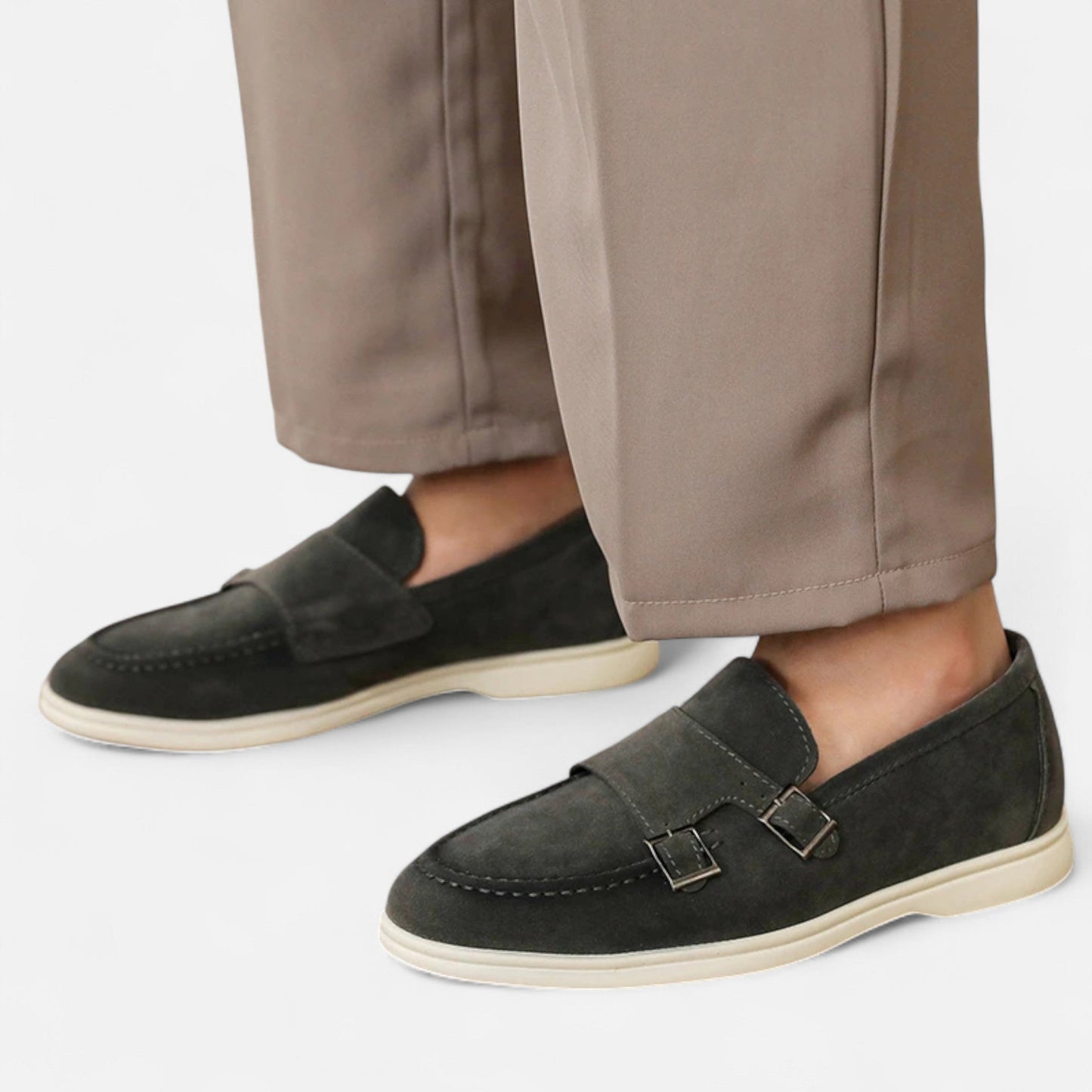 Hugo-Mocasines Doble Hebilla Para Hombre