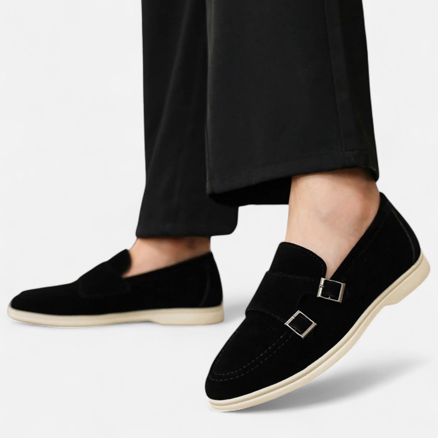 Hugo-Mocasines Doble Hebilla Para Hombre